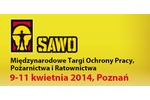 Logotyp targów: SAWO Międzynarodowe Targi Ochrony Pracy, Pożarnictwa i Ratownictwa