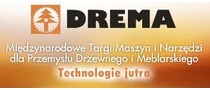 Logotyp targów: DREMA Międzynarodowe Targi Maszyn i Narzędzi dla Przemysłu Drzewnego i Meblarskiego