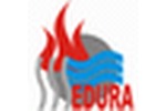Logotyp targów: EDURA X Międzynarodowa Wystawa Ratownictwo i Technika Przeciwpożarowa